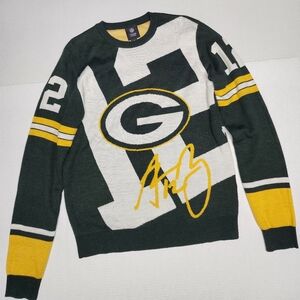 NFL Team Apparel Men's Size Medium Green Bay Packers #12 Aaron Rodgers Sweater